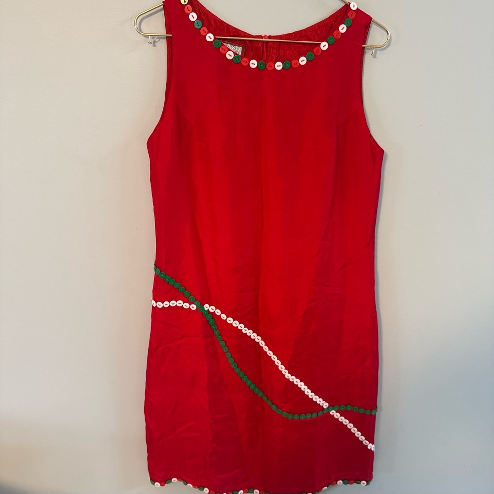 CHULA 100% SILK Dress DESIGNER Sleeveless RED Size XS NWT